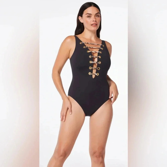 BleuRod Beattie Walk On The Wild Side Lace Down One Piece - Picture 3 of 12